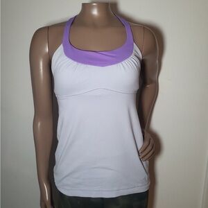 lululemon athletica Purple and White Tank Top